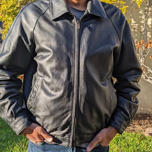 Perry Ellis Men's Leather Jacket